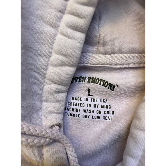 Seven Emotions Butterfly Crystal Rhinestones Pullover Hoodie Women Large Purple - Picture 4 of 5